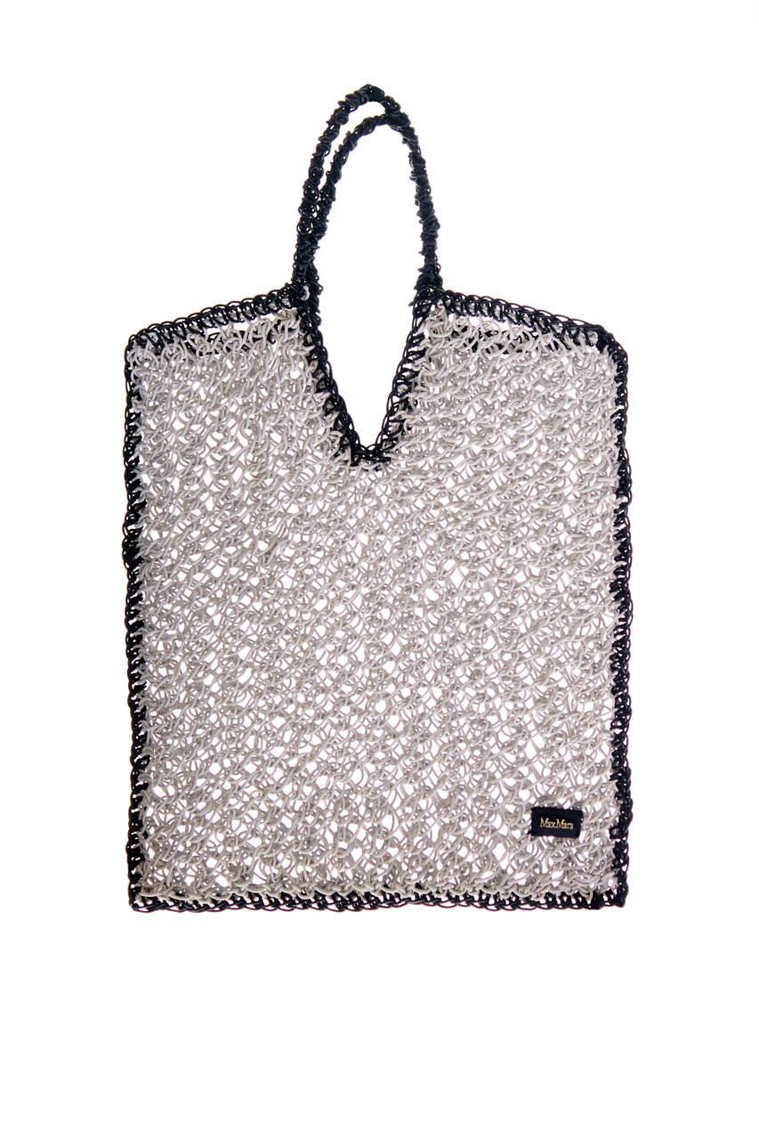 Сумка-шоппер плетеная FILLET ручной работы|Основной цвет:Серый|Артикул:45111821 | Фото 1