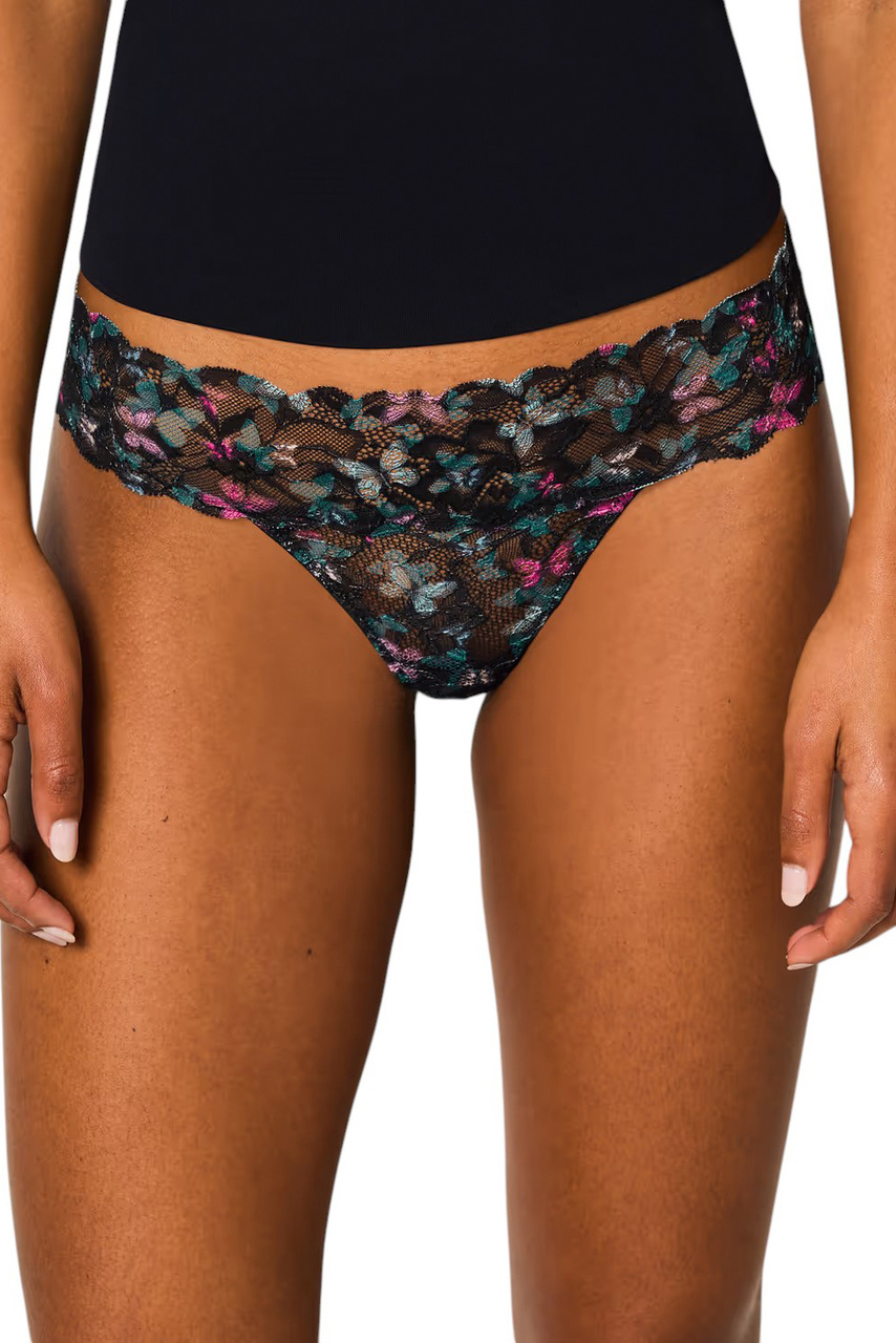 Трусы SWEET PRINT кружевые|Основной цвет:Черный|Артикул:6551629 | Фото 1