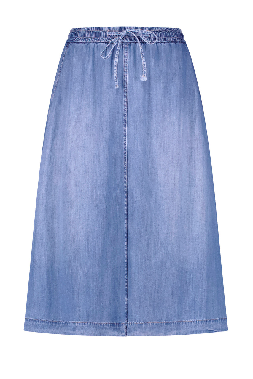 Юбка джинсовая с кулиской|Основной цвет:Синий|Артикул:211030-66234 | Фото 1
