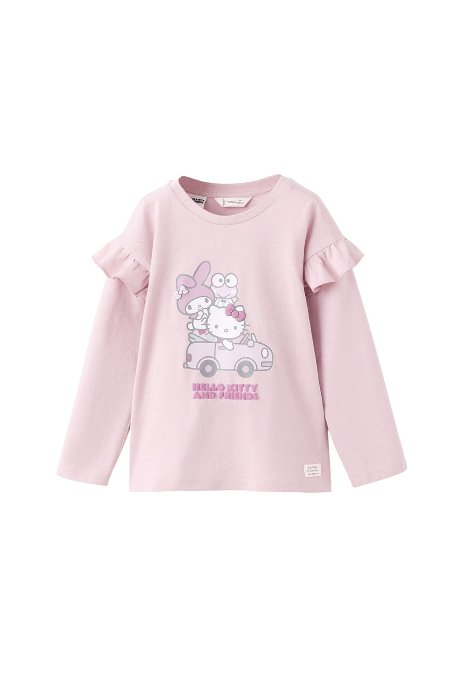 Девочкам Mango Kids Лонгслив HKCAR с оборками (цвет ), артикул 27001328 | Фото 1