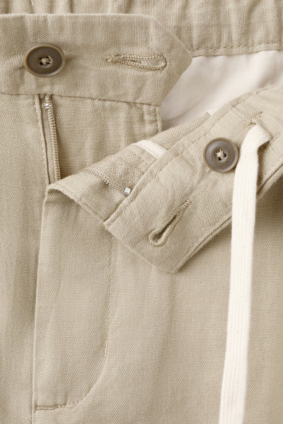 Мужской Mango Man Брюки ROMELINO из льна и хлопка (цвет ), артикул 27006714 | Фото 5