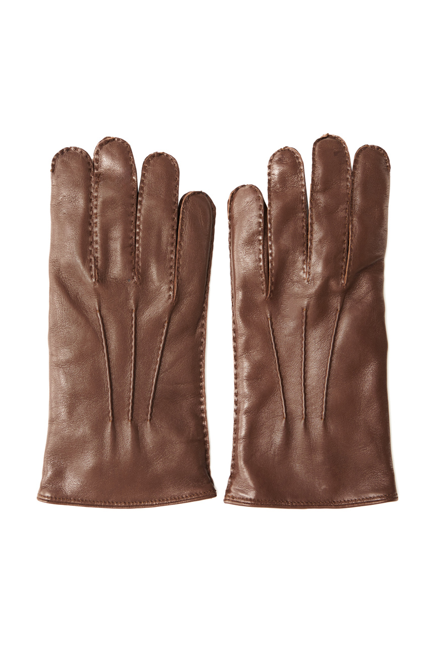 Перчатки из натуральной кожи|Основной цвет:Коричневый|Артикул:Z4G02G-G42-BR1 | Фото 1
