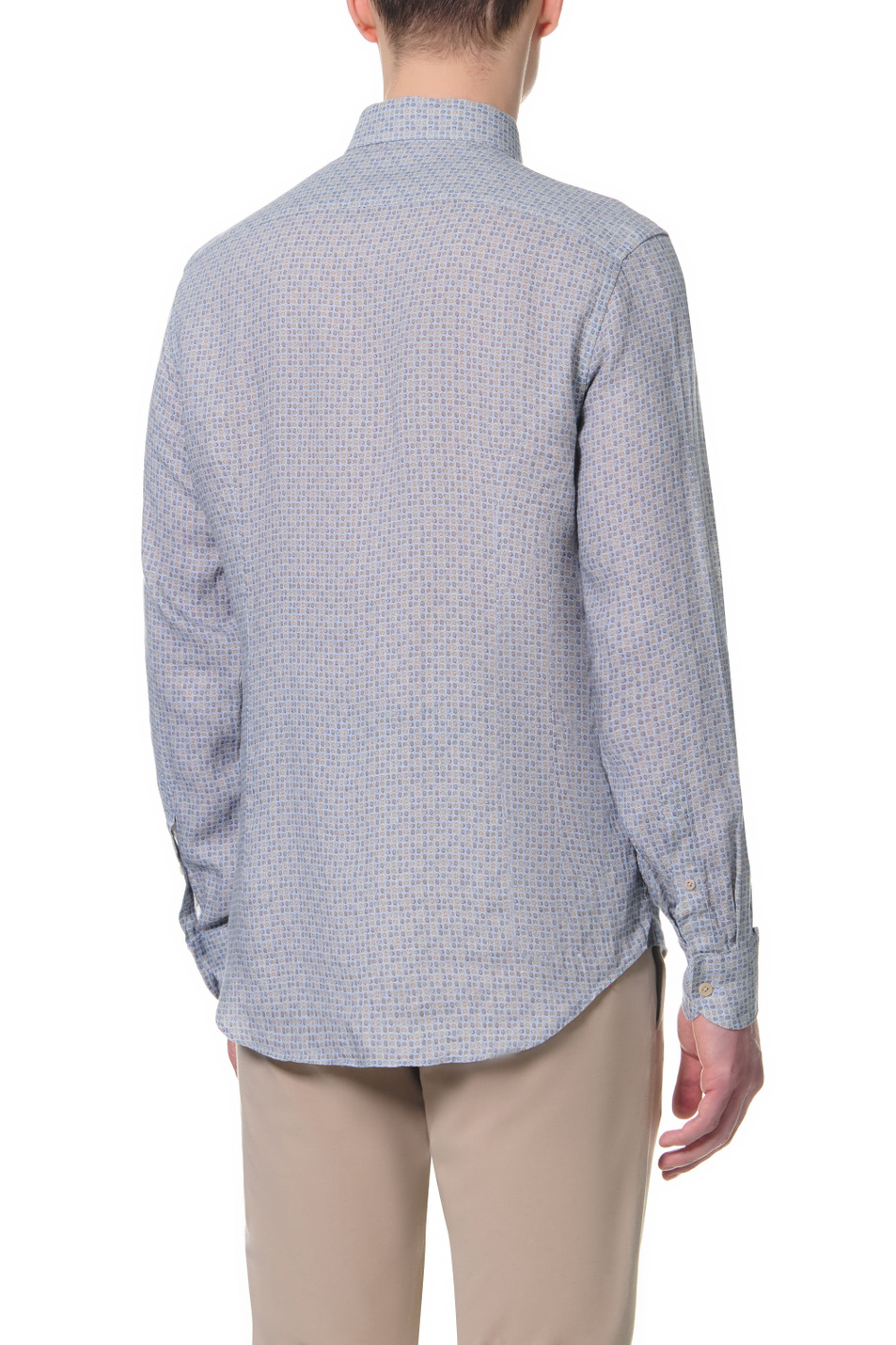 Мужской Corneliani Льняная рубашка с принтом (цвет ), артикул 89P126-2111903 | Фото 4