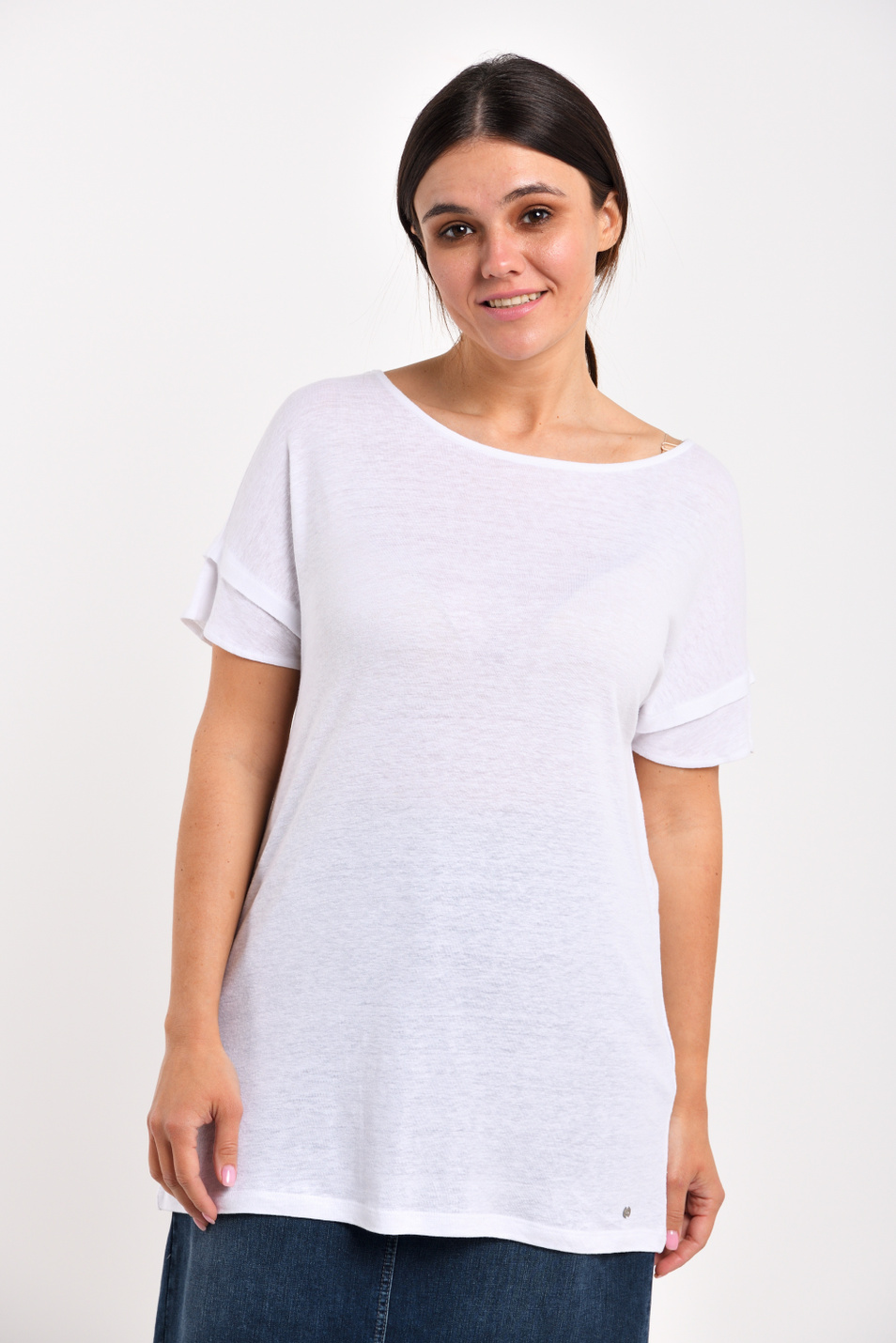 Женский Gerry Weber Футболка из вискозы и льна (цвет ), артикул 870196-44106 | Фото 1