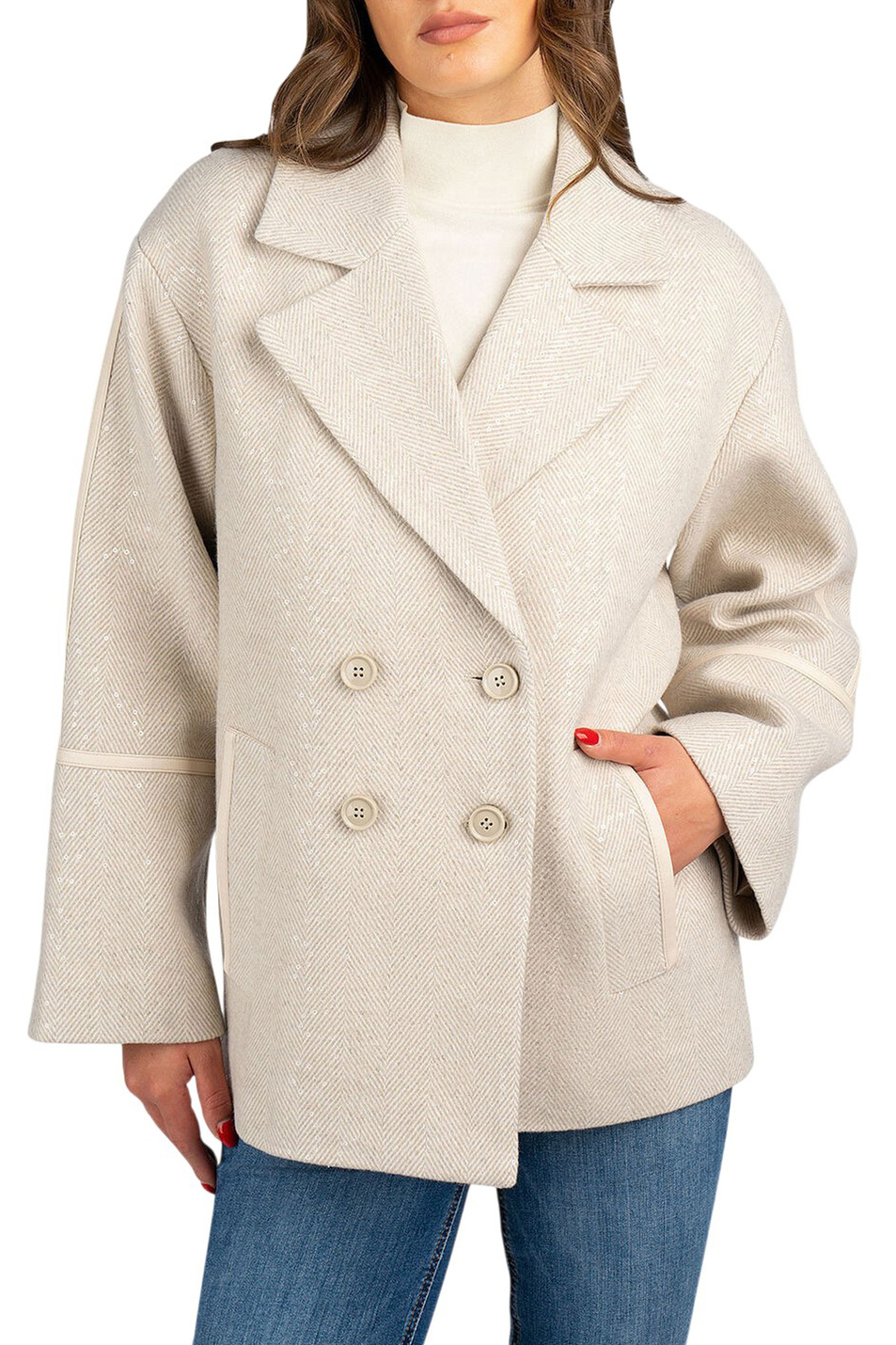 Женский Liu Jo Полупальто двубортное (цвет ), артикул MF5113T059A | Фото 4