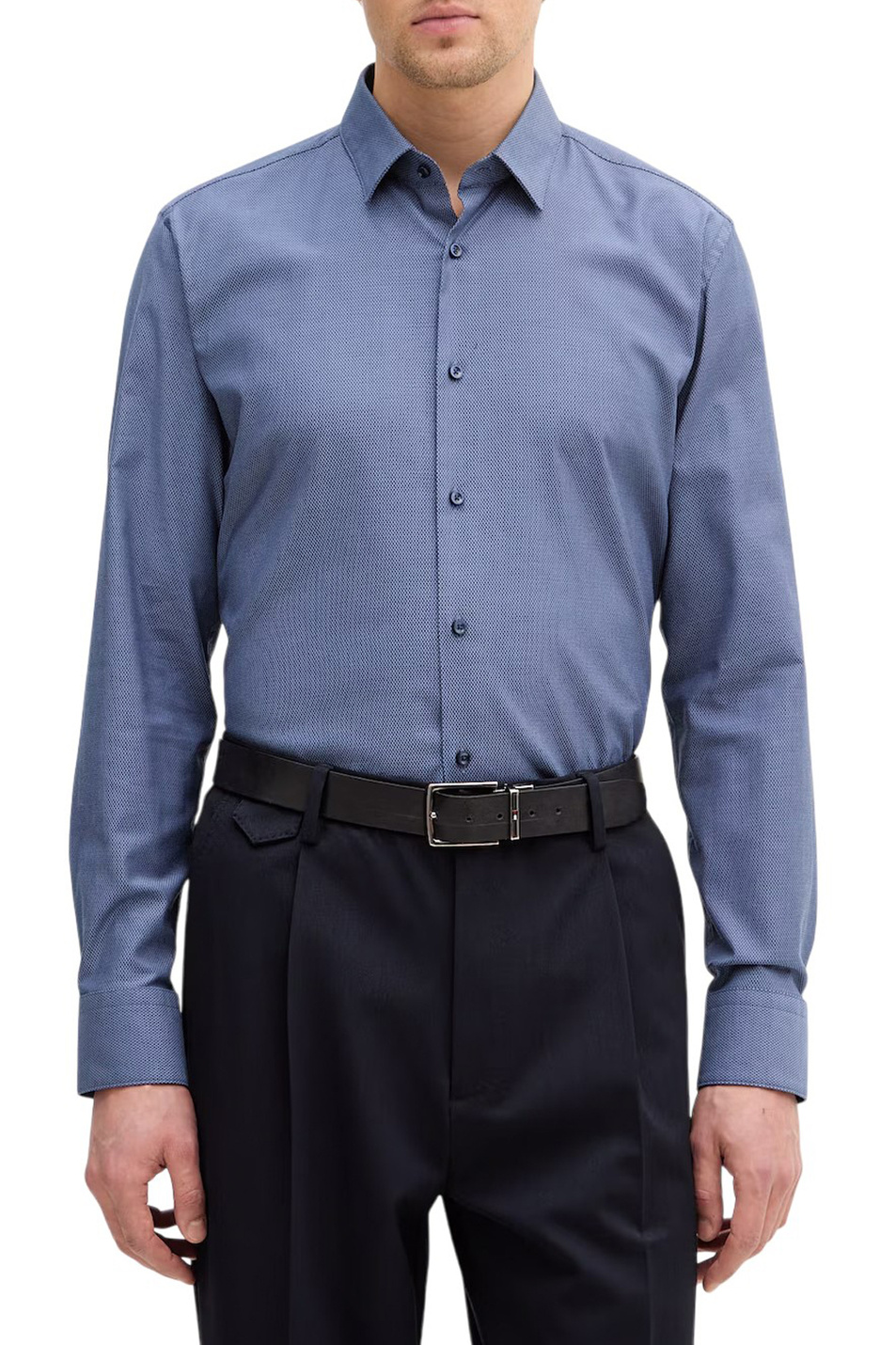 Мужской BOSS Рубашка H-HANK из эластичного хлопка (цвет ), артикул 50490934 | Фото 4