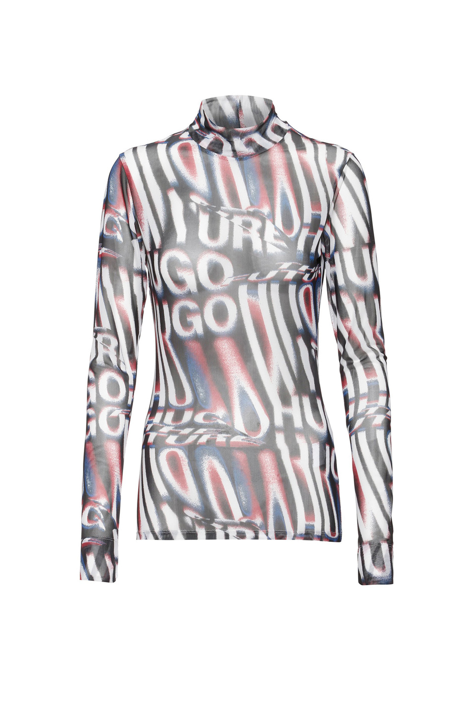 Женский HUGO Прозрачная блуза с высоким воротником (цвет ), артикул 50461708 | Фото 1
