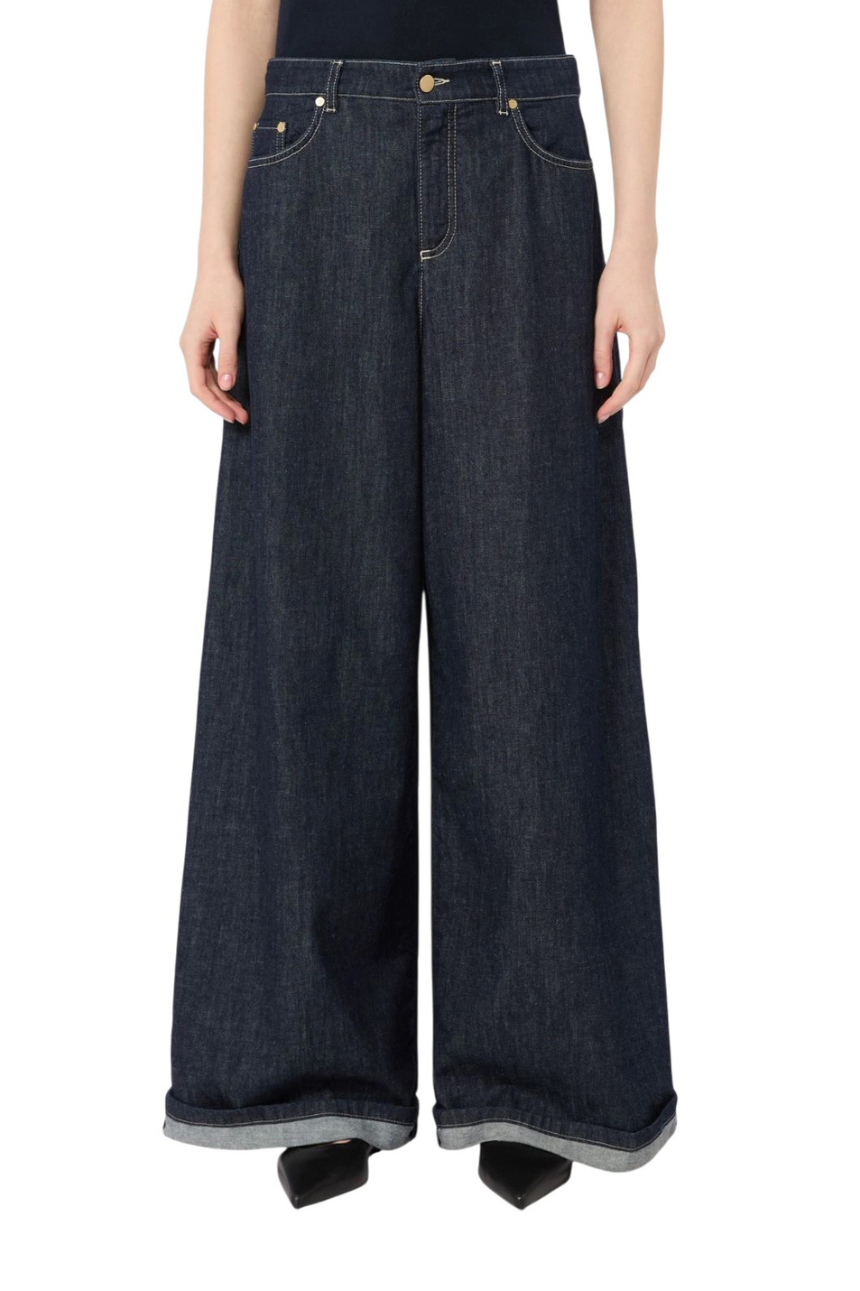 Женский Max Mara Джинсы OCCHIO из эластичного хлопка (цвет ), артикул 2629186021 | Фото 3