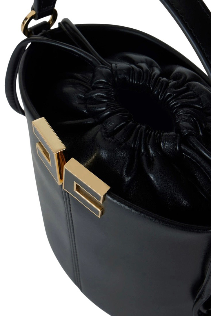 Женский Elisabetta Franchi Сумка-ведро с логотипом (цвет ), артикул BS92A61E2 | Фото 4