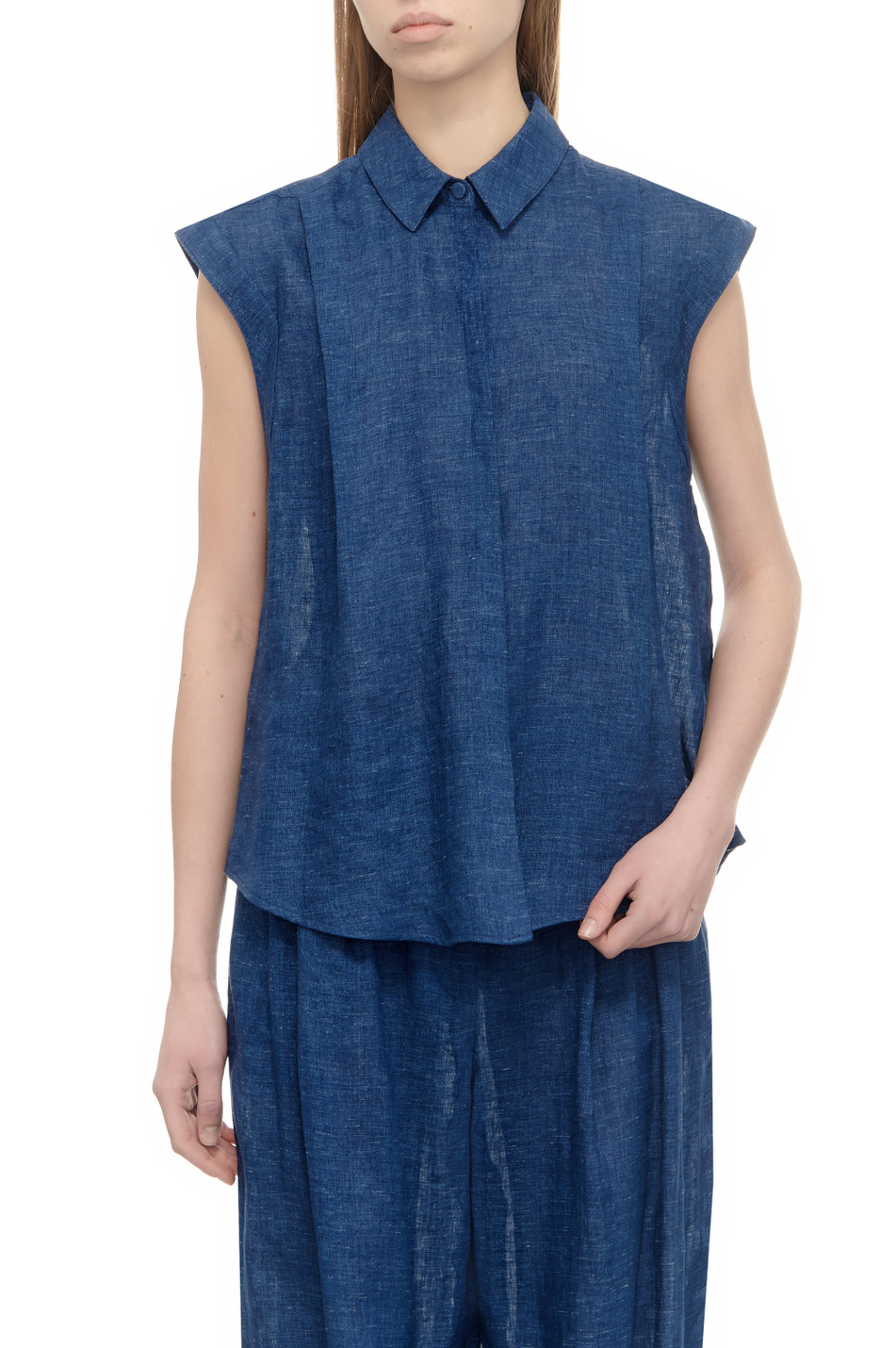 Женский Emporio Armani Рубашка из смесового льна (цвет ), артикул E3NC16-F2017 | Фото 3