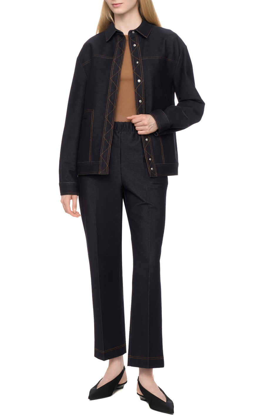 Женский Max Mara Джинсы OMBRA из смесового хлопка (цвет ), артикул 2516781047 | Фото 3