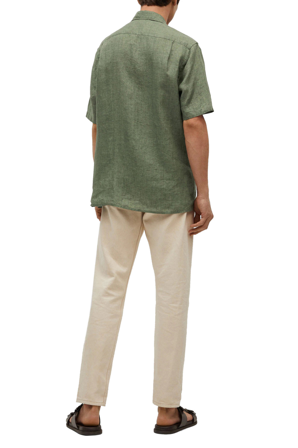 Mango Man Льняная рубашка ANTS с коротким рукавом (цвет ), артикул 87047630 | Фото 3
