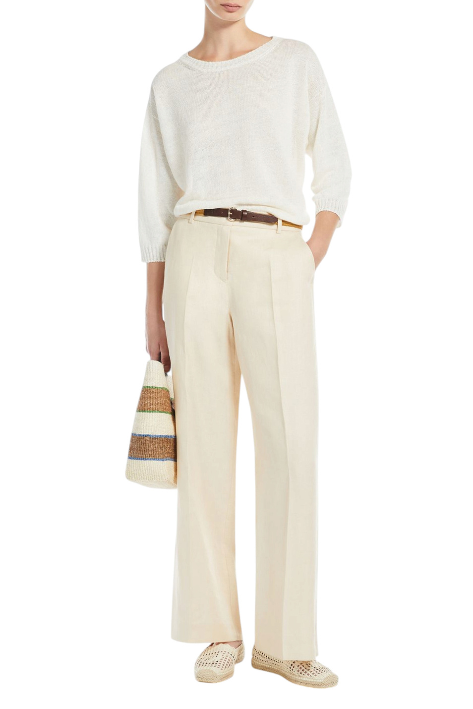 Женский Weekend Max Mara Брюки MALIZIA из льна (цвет ), артикул 2515131052 | Фото 2
