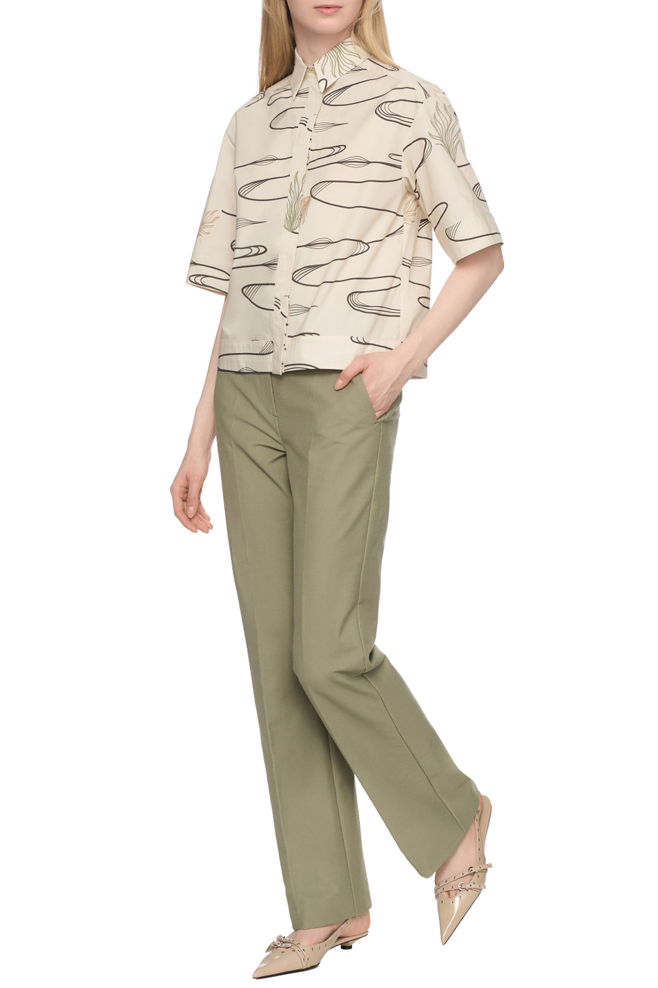 Женский Max Mara Брюки ACCIAIO однотонные (цвет ), артикул 2516781028 | Фото 3
