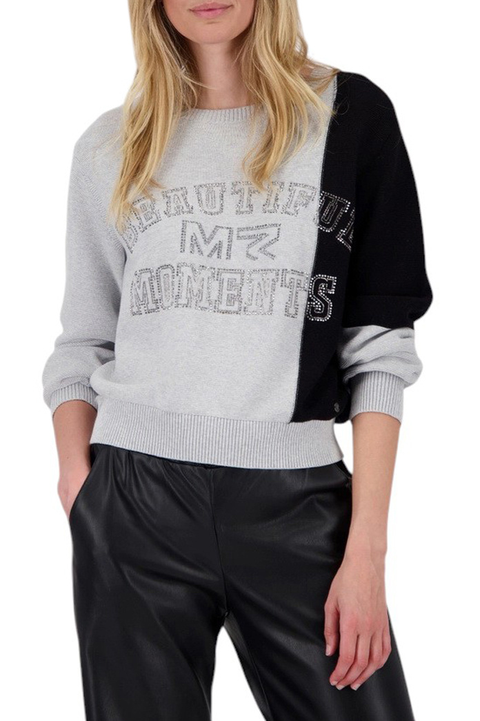 Джемпер со стразами|Основной цвет:Серый Женский Monari Джемпер со стразами (цвет ), артикул 808954 | Фото 2