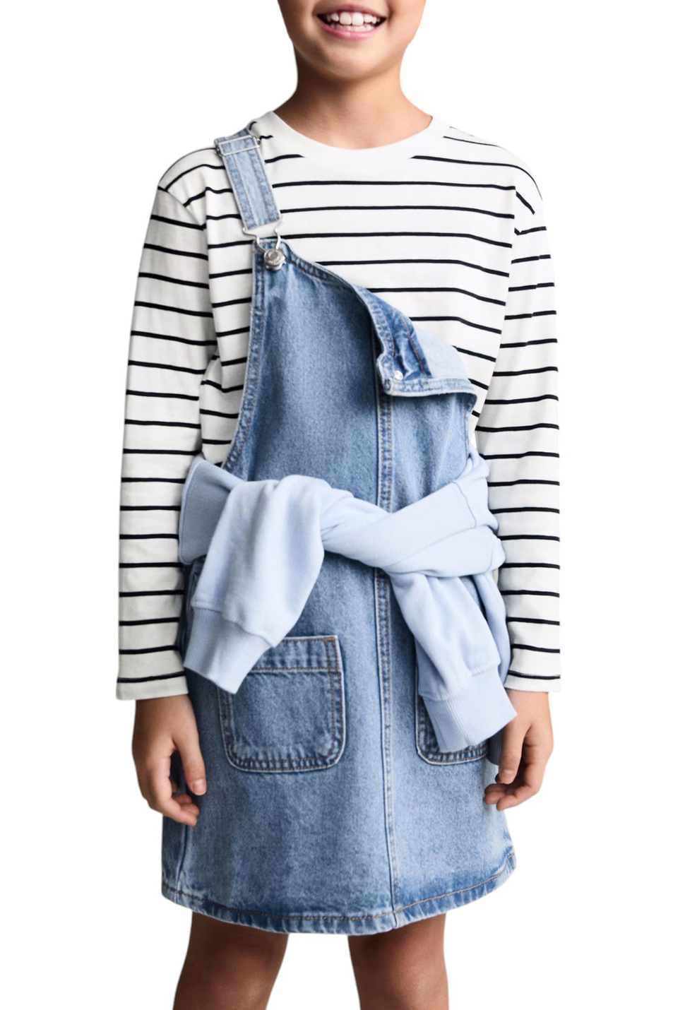 Девочкам Mango Kids Лонгслив STRIPES в полоску (цвет ), артикул 87040641 | Фото 4