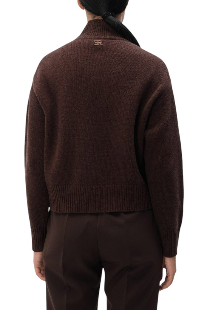 Свитер из шерсти|Основной цвет:Коричневый Женский Ermanno Firenze Свитер из шерсти (цвет ), артикул D47EM063E86 | Фото 4