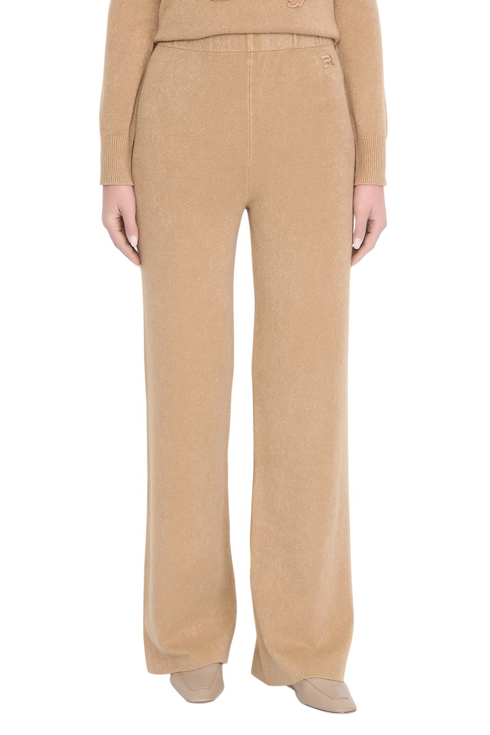 Брюки с эластичным поясом|Основной цвет:Бежевый Женский Ermanno Firenze Брюки с эластичным поясом (цвет ), артикул D47EP030EP2 | Фото 4