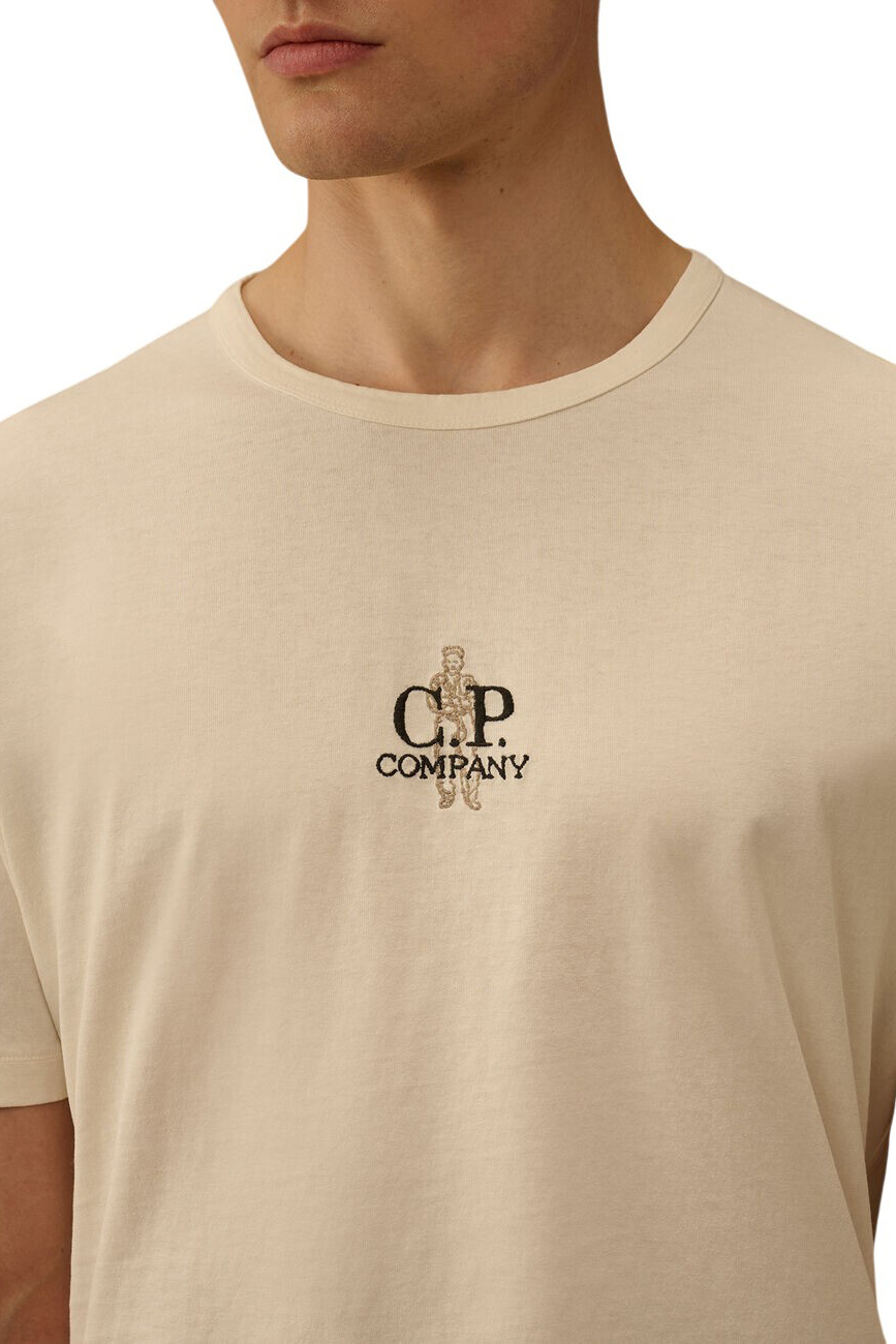 Мужской C.P. Company Футболка с вышивкой (цвет ), артикул 20CMTS215A006057O | Фото 5