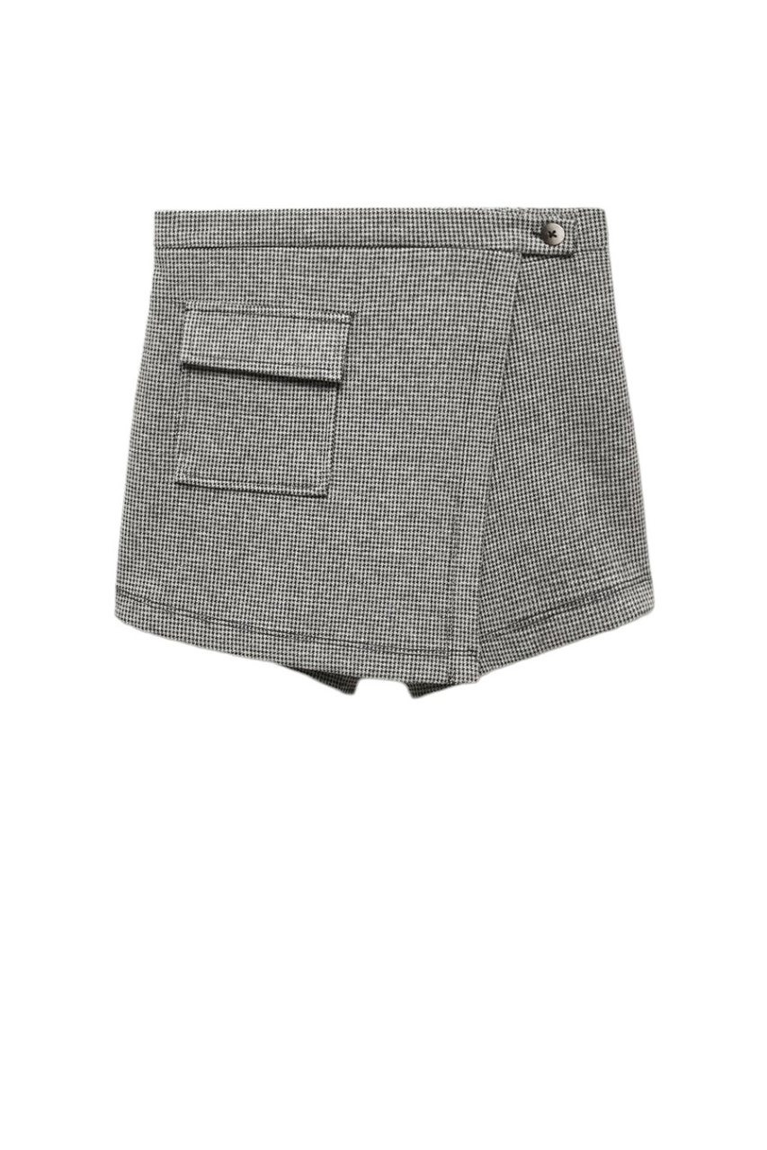 Шорты-юбка PILAR с принтом|Основной цвет:Черный|Артикул:57096718 | Фото 1