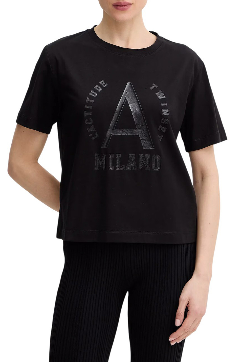 Женский TWINSET Milano Футболка с принтом (цвет ), артикул 261AP2163 | Фото 4