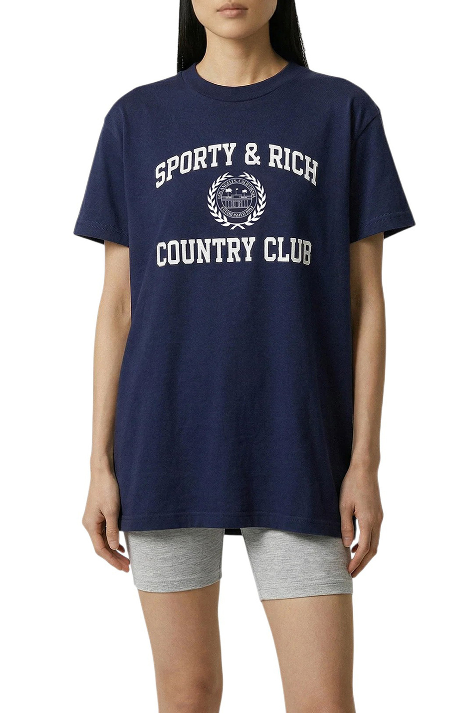 Женский Sporty & Rich Футболка Varsity Crest (цвет ), артикул TO11176218BL106 | Фото 4