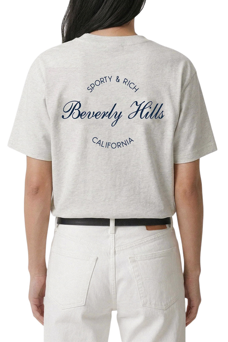 Женский Sporty & Rich Футболка Beverly Script (цвет ), артикул TO11976257GY03 | Фото 5