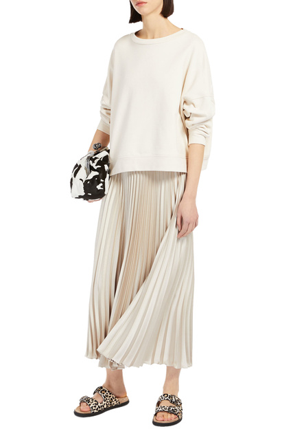 Атласная юбка GAVINO со складками|Основной цвет:Кремовый|Артикул:51060129 | Фото 2