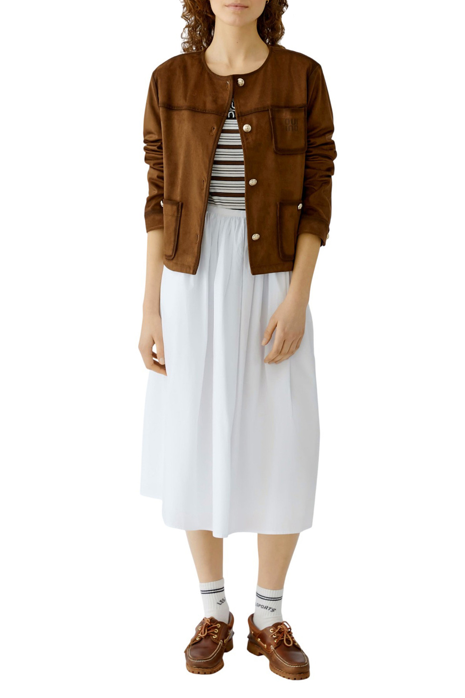 Жакет с логотипом|Основной цвет:Коричневый Женский OUI Жакет с логотипом (цвет ), артикул 96600 | Фото 3