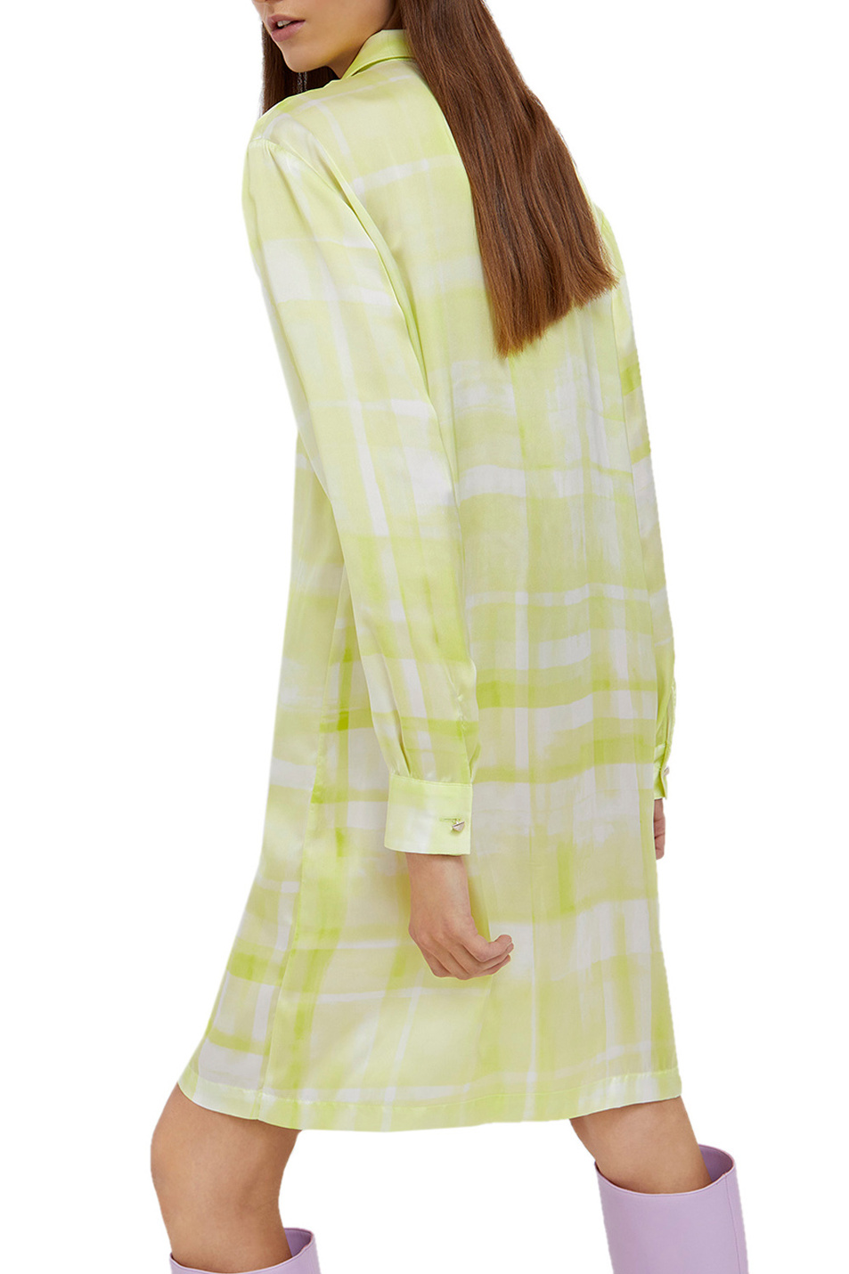 Liu Jo Платье-рубашка из экологически чистого атласа (цвет ), артикул CA2244TS004 | Фото 3
