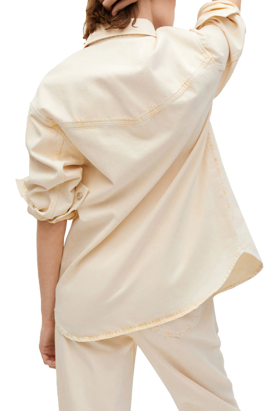 Mango Джинсовая рубашка ANGELA с эффектом потертости (цвет ), артикул 87047883 | Фото 4