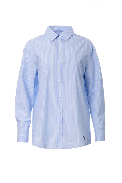 Рубашка LAZIALE из натурального хлопка|Основной цвет:Голубой|Артикул:51910127 | Фото 1