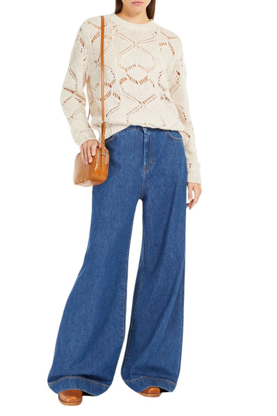 Женский Weekend Max Mara Джемпер SIMPATY ажурной вязки (цвет ), артикул 2425366072 | Фото 2