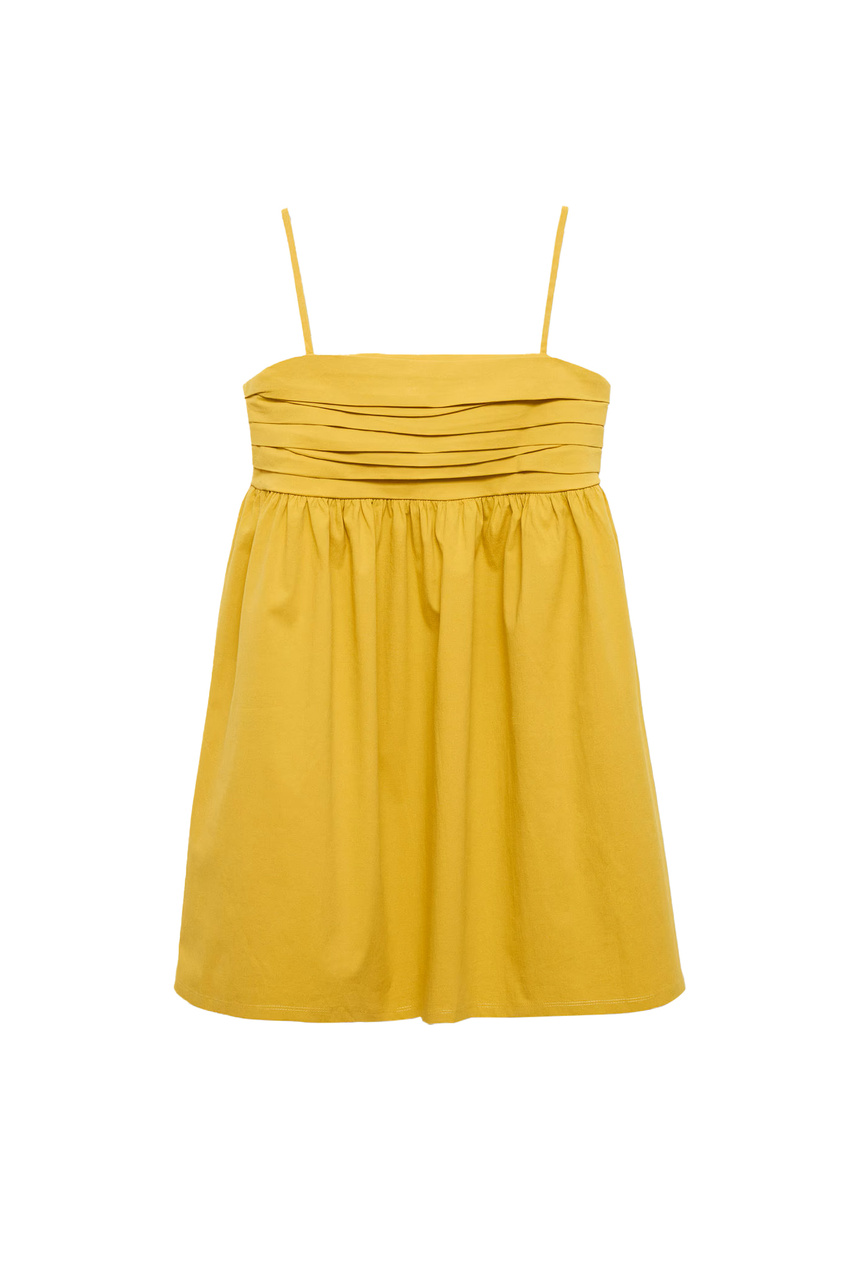 Платье ZITI из эластичного хлопка|Основной цвет:Желтый|Артикул:67058645 | Фото 1