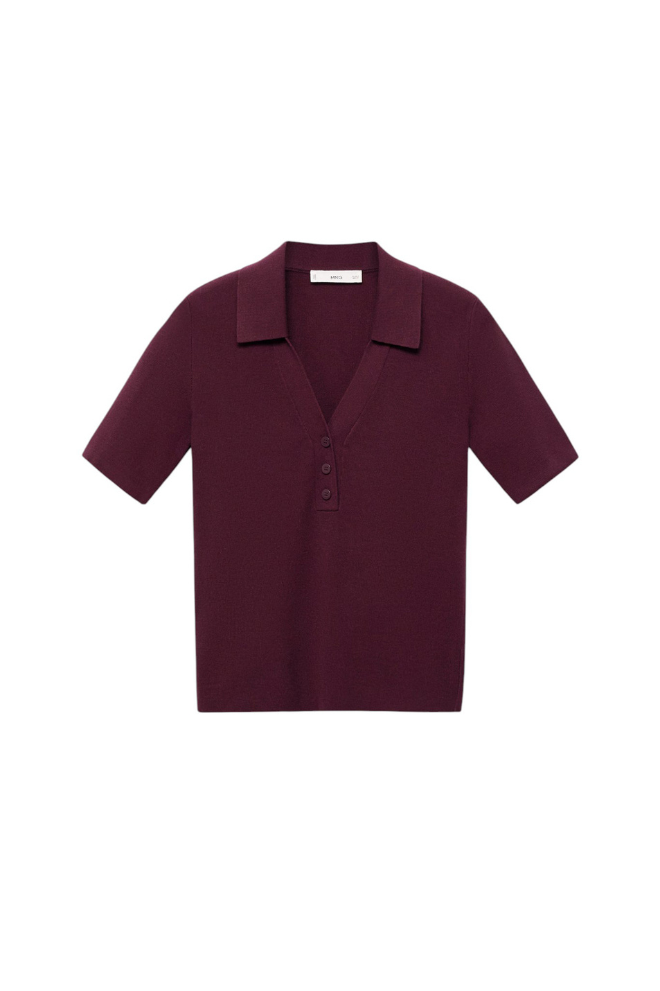 Джемпер POLITA с короткими рукавами|Основной цвет:Бордовый Женский Mango Джемпер POLITA с короткими рукавами (цвет ), артикул 17065981 | Фото 1