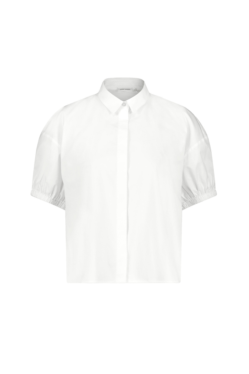 Блузка из натурального хлопка|Основной цвет:Белый|Артикул:260068-66460 | Фото 1