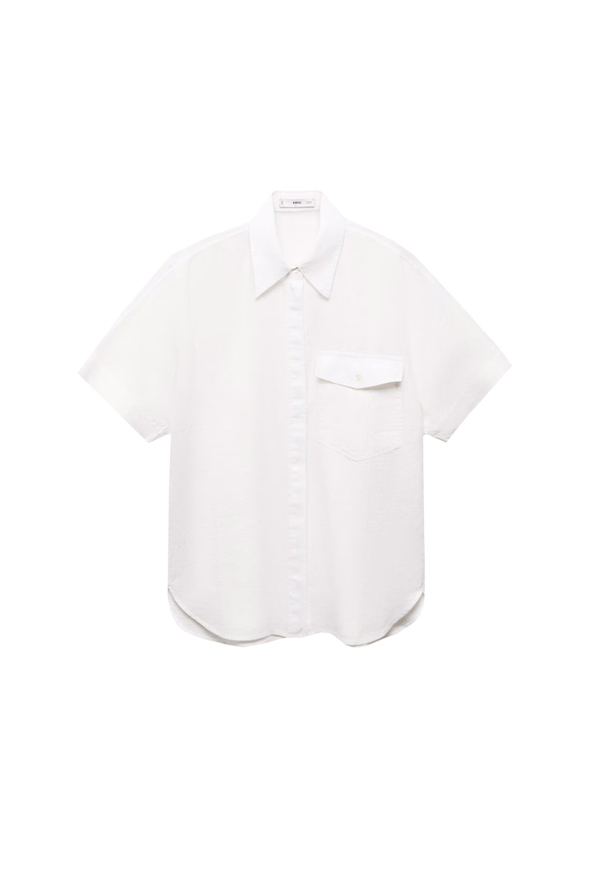 Рубашка PACHA из чистого льна|Основной цвет:Белый|Артикул:67077110 | Фото 1