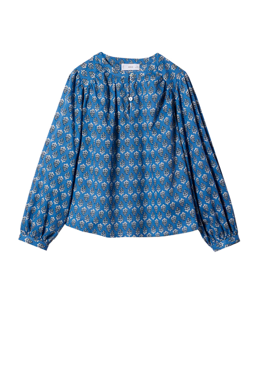 Блузка NOJA с цветочным принтом|Основной цвет:Синий|Артикул:47074412 | Фото 1