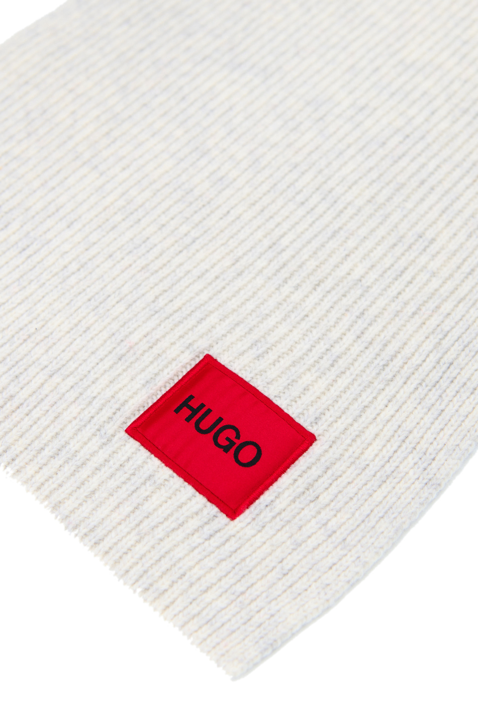 Мужской HUGO Шарф в рубчик с логотипом (цвет ), артикул 50460916 | Фото 2