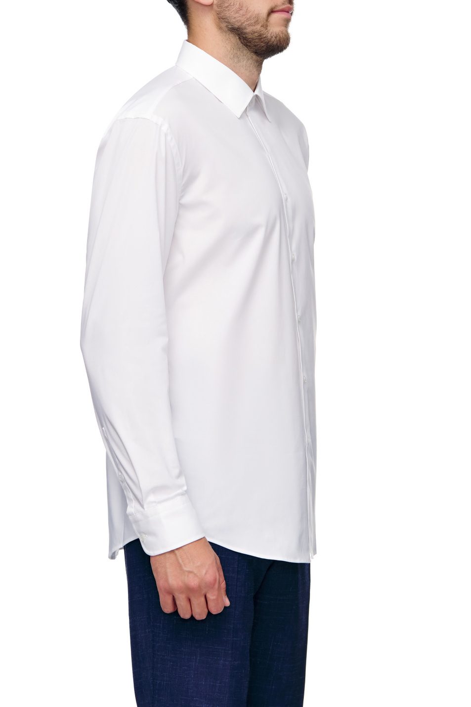 BOSS Однотонная рубашка из эластичного хлопка (цвет ), артикул 50473263 | Фото 3
