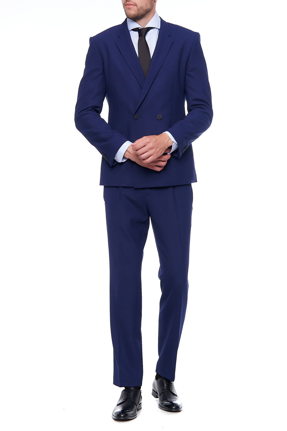 Мужской HUGO Двубортный пиджак из смесовой ткани с добавлением шерсти (цвет ), артикул 50455719 | Фото 2