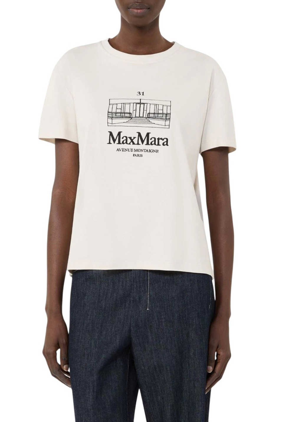 Женский Max Mara Футболка BELLA из хлопка (цвет ), артикул 2619971021 | Фото 3