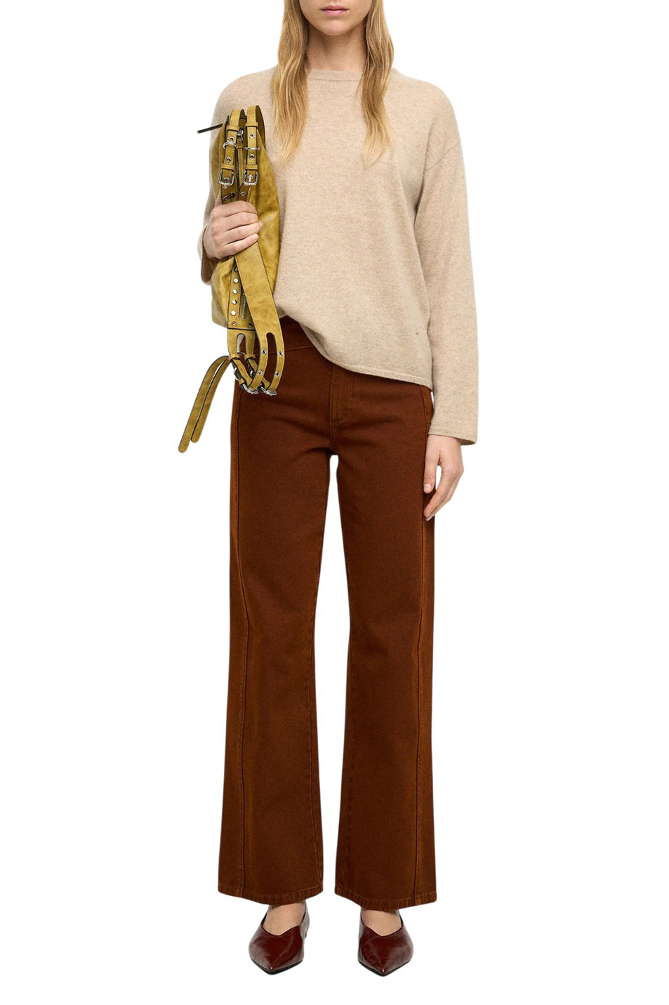 Джемпер из кашемира|Основной цвет:Бежевый Женский Parfois Джемпер из кашемира (цвет ), артикул 239686 | Фото 2