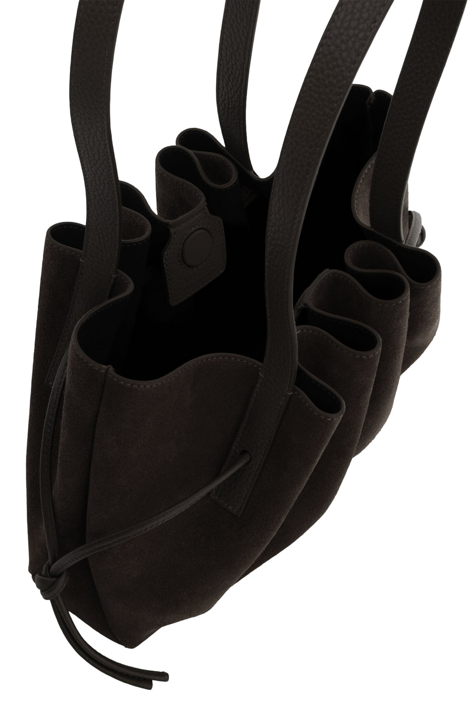 Женский Yuzefi Сумка SCALLOP SHOULDER из натуральной замши (цвет ), артикул YUZAW26-HB-SSB-S029 | Фото 3