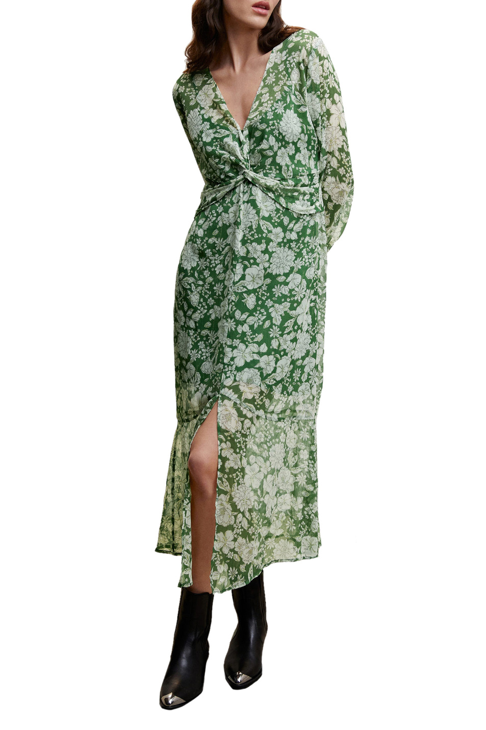 Женский Mango Платье LILA с V-образным вырезом (цвет ), артикул 47074016 | Фото 2