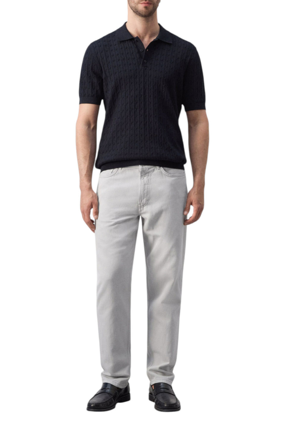 Мужской Mango Man Джинсы LORI однотонные (цвет ), артикул 27075983 | Фото 2