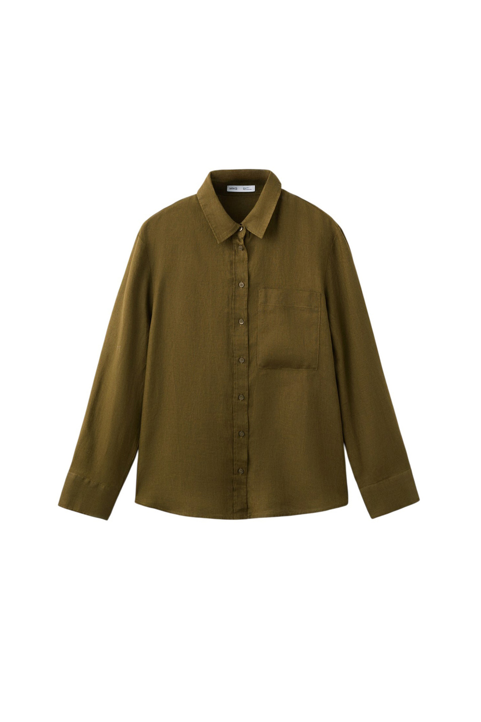Женский Mango Рубашка LINO из льна (цвет ), артикул 27096345 | Фото 1