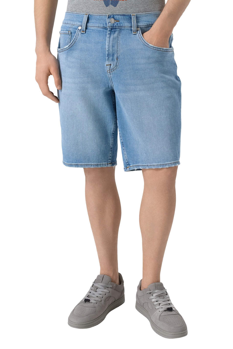 Мужской 7 for all Mankind Шорты джинсовые из эластичного хлопка (цвет ), артикул 7T106A50 | Фото 3