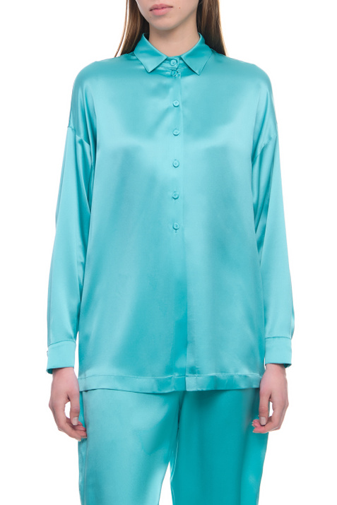 Emporio Armani Однотонная блузка из шелка ( цвет), артикул D4NC10-D2313 | Фото 4