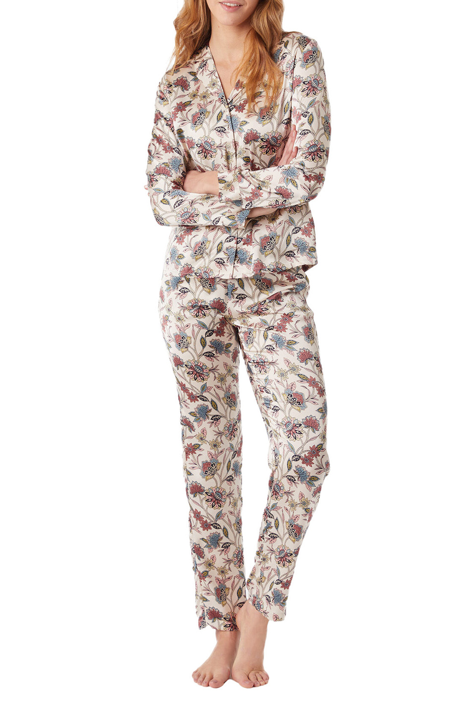 Женский Etam Пижамные брюки GRACE с цветочным принтом (цвет ), артикул 6537981 | Фото 2